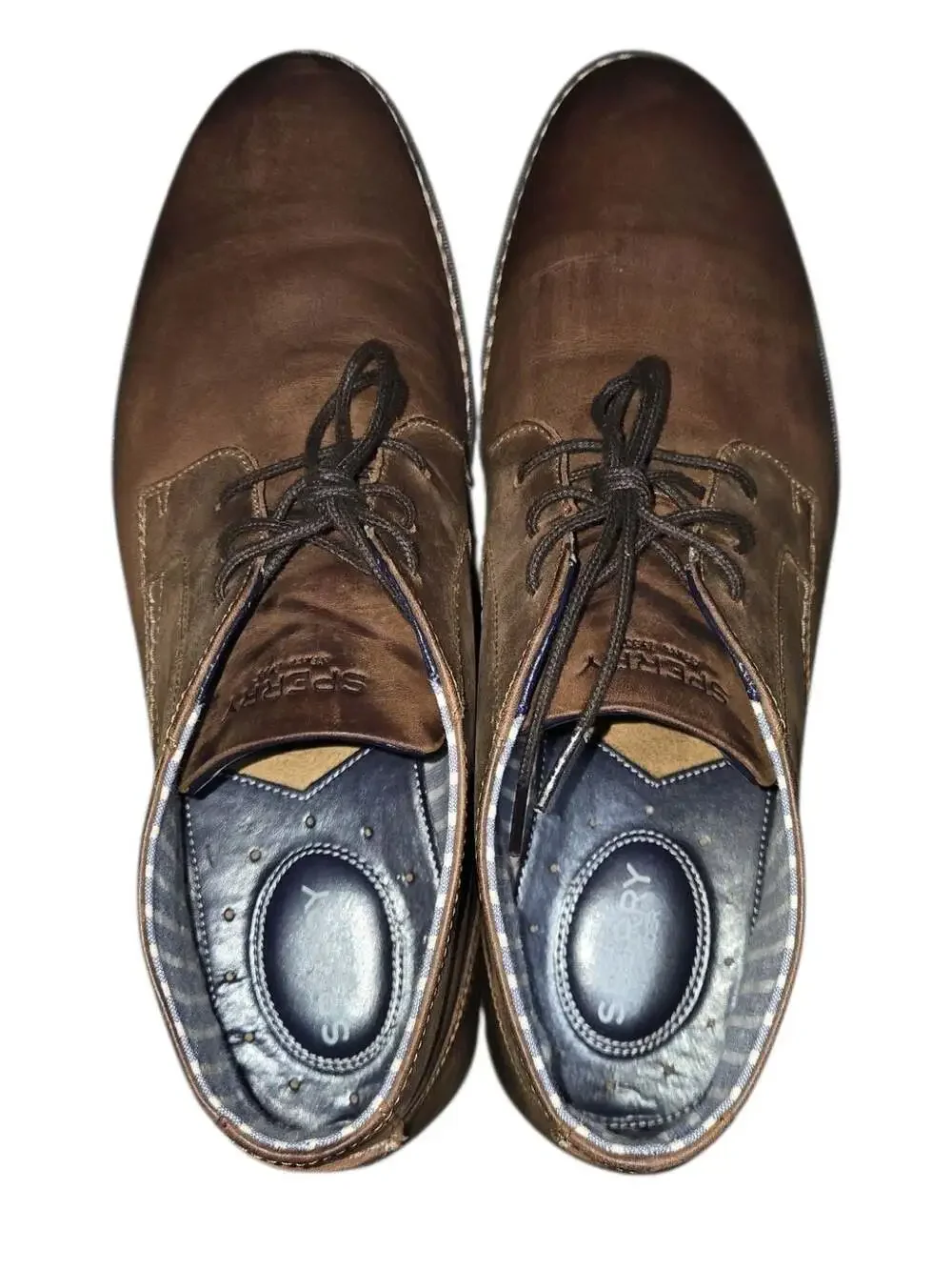 Sperry Newman Chukka Boots Brown Leather Lace-Up Boots Men's Size 12